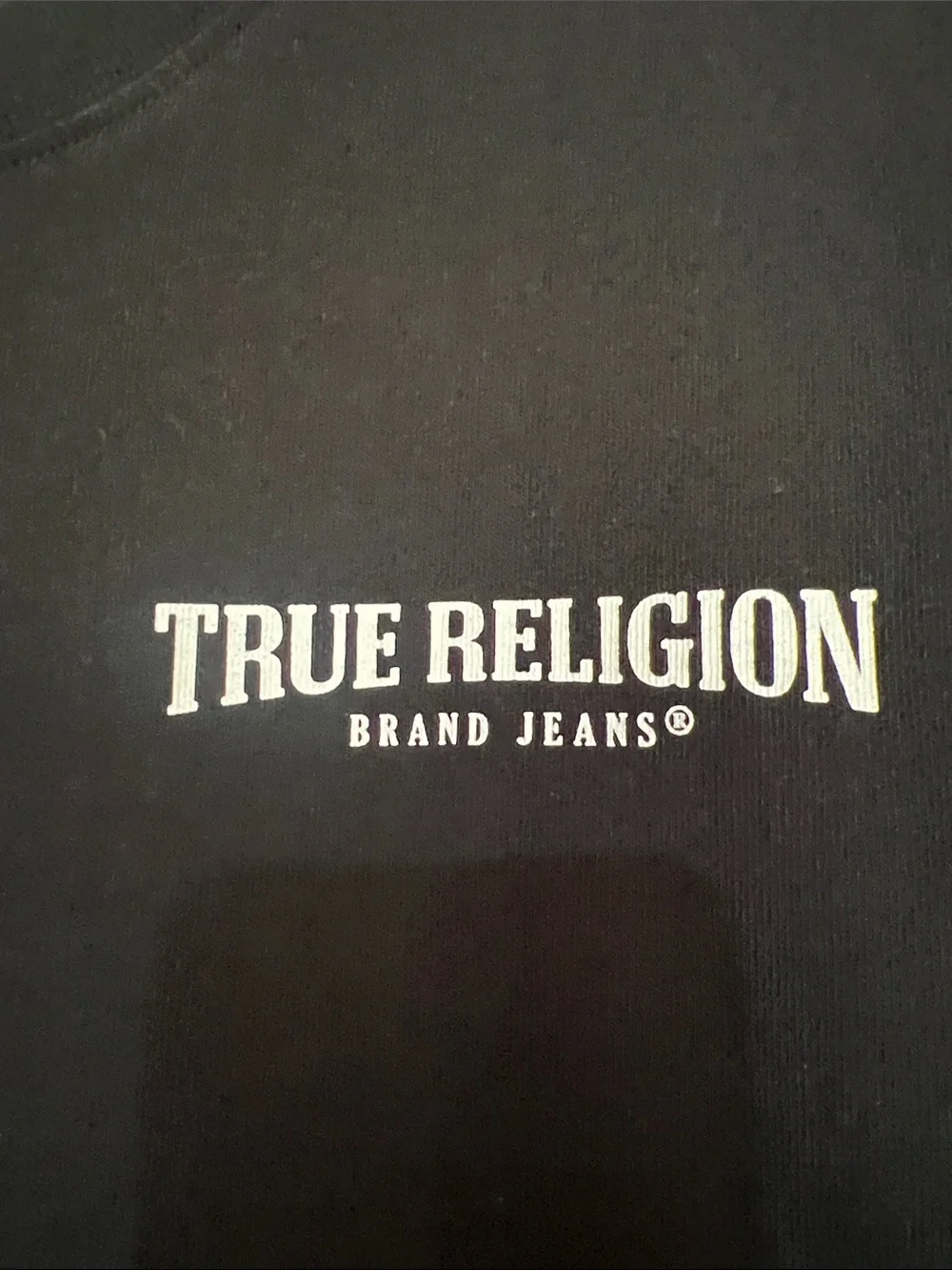 True Religion Black Short Sleeve Logo Tee